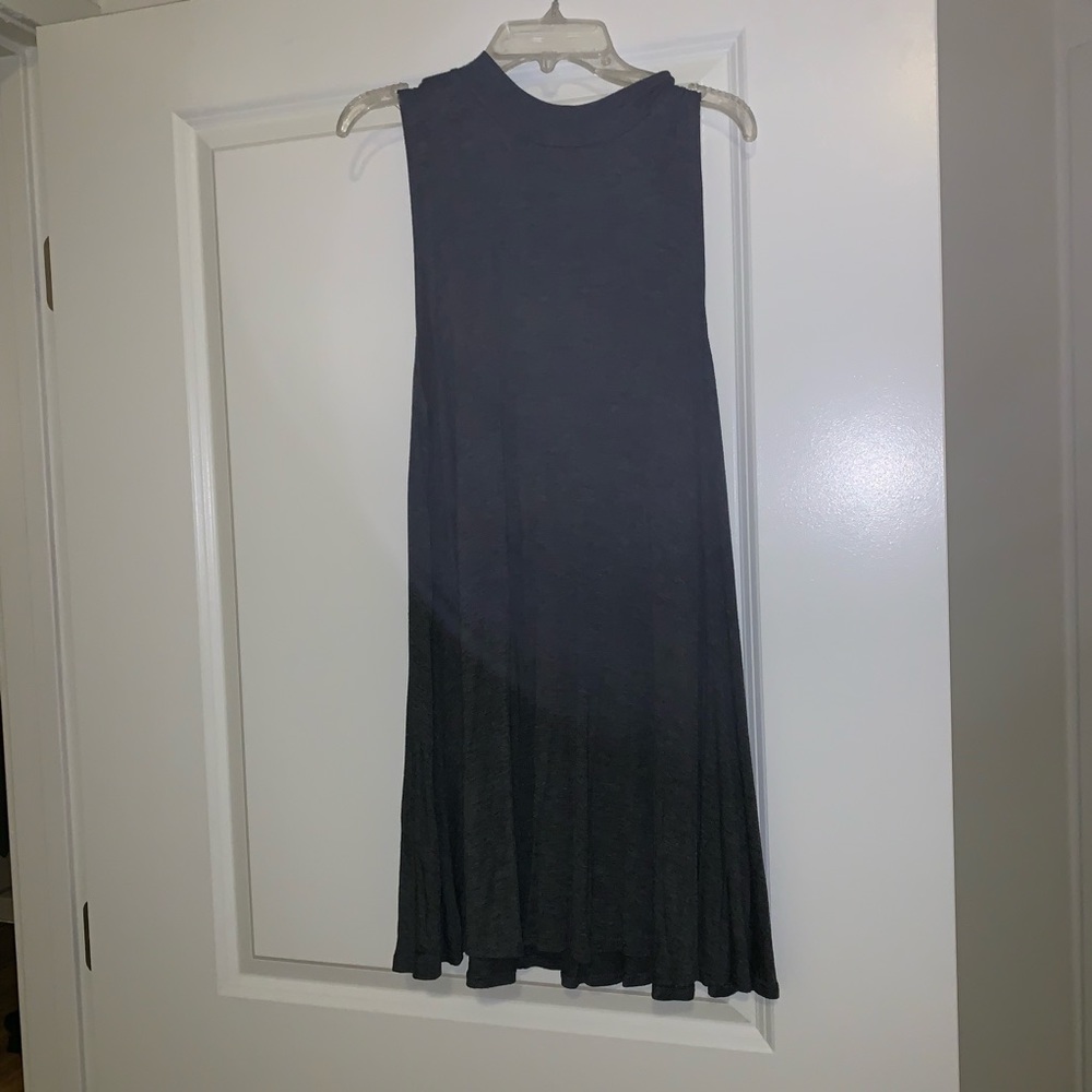 Grey casual mini flowy dress